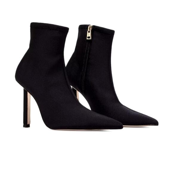 Good American Ankle Shine Neoprene Booties 10 - Picture 1 of 7